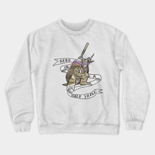 Armadillo hero in a half shell! - 90s vintage parody design Crewneck Sweatshirt